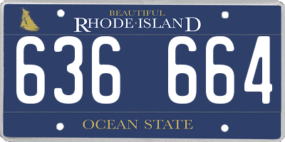 RI license plate 636664