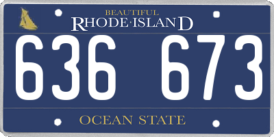 RI license plate 636673