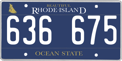 RI license plate 636675