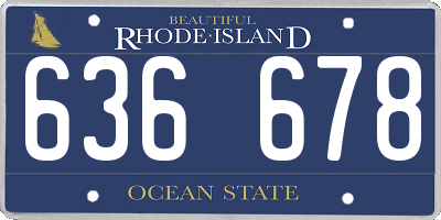 RI license plate 636678