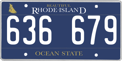 RI license plate 636679