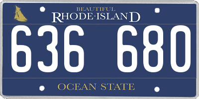 RI license plate 636680