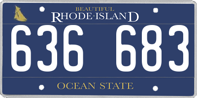 RI license plate 636683