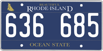 RI license plate 636685