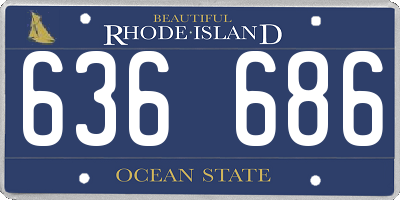 RI license plate 636686