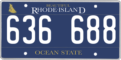 RI license plate 636688