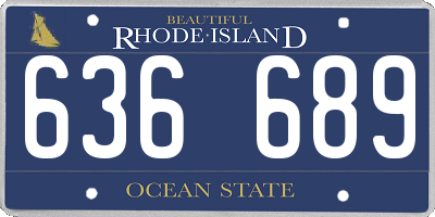 RI license plate 636689