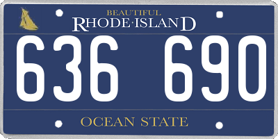 RI license plate 636690
