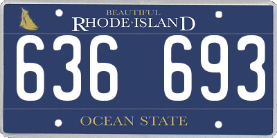 RI license plate 636693