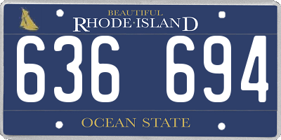 RI license plate 636694