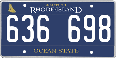 RI license plate 636698