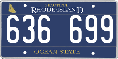 RI license plate 636699