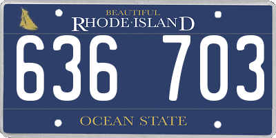 RI license plate 636703