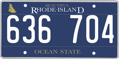 RI license plate 636704