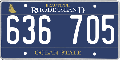 RI license plate 636705