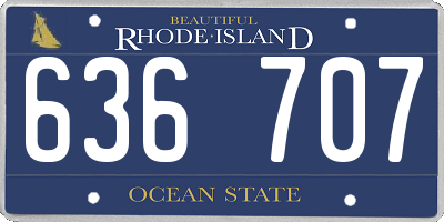 RI license plate 636707