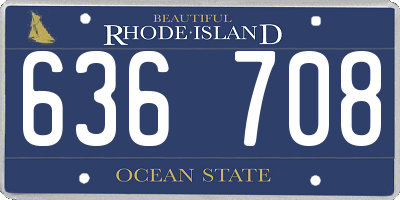 RI license plate 636708
