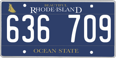 RI license plate 636709