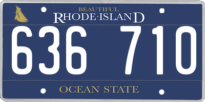 RI license plate 636710