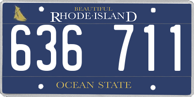 RI license plate 636711