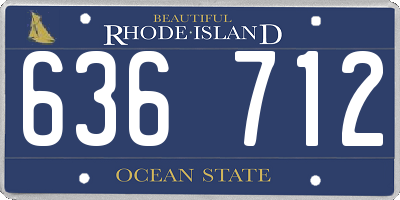 RI license plate 636712