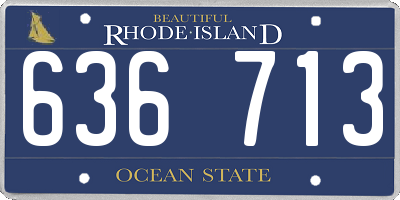 RI license plate 636713