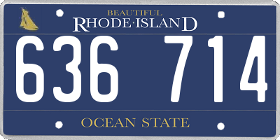 RI license plate 636714