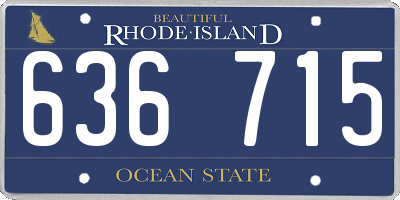 RI license plate 636715