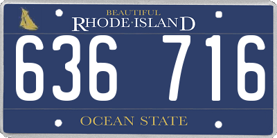 RI license plate 636716