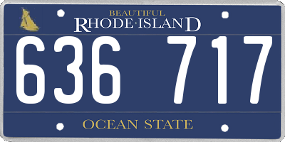 RI license plate 636717