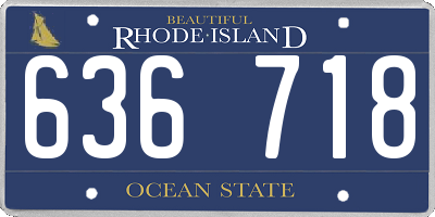 RI license plate 636718