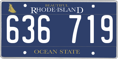 RI license plate 636719