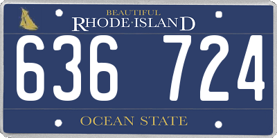 RI license plate 636724