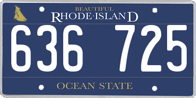 RI license plate 636725
