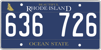 RI license plate 636726
