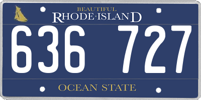 RI license plate 636727