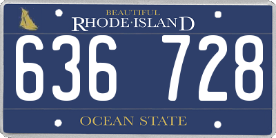 RI license plate 636728