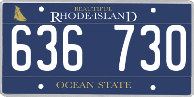 RI license plate 636730
