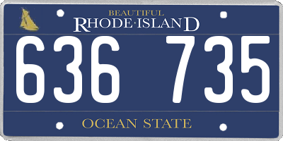 RI license plate 636735