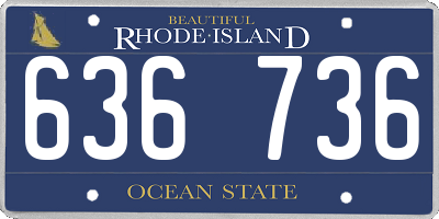 RI license plate 636736