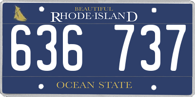 RI license plate 636737