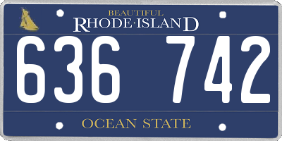 RI license plate 636742
