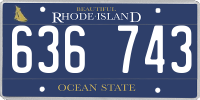 RI license plate 636743