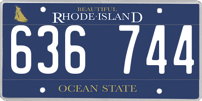 RI license plate 636744