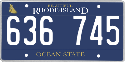 RI license plate 636745