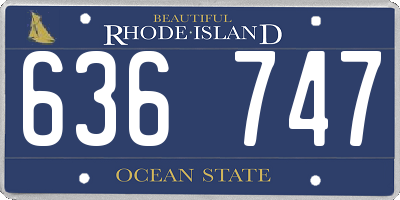 RI license plate 636747