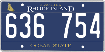 RI license plate 636754