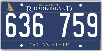 RI license plate 636759