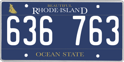 RI license plate 636763