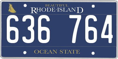 RI license plate 636764